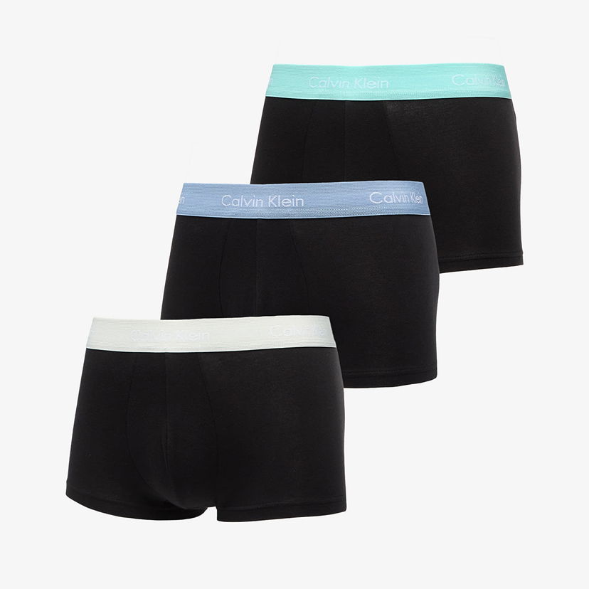 Boxare CALVIN KLEIN Cotton Stretch Low Rise Trunk 3-Pack Black Svart | 0000U2664G VXA