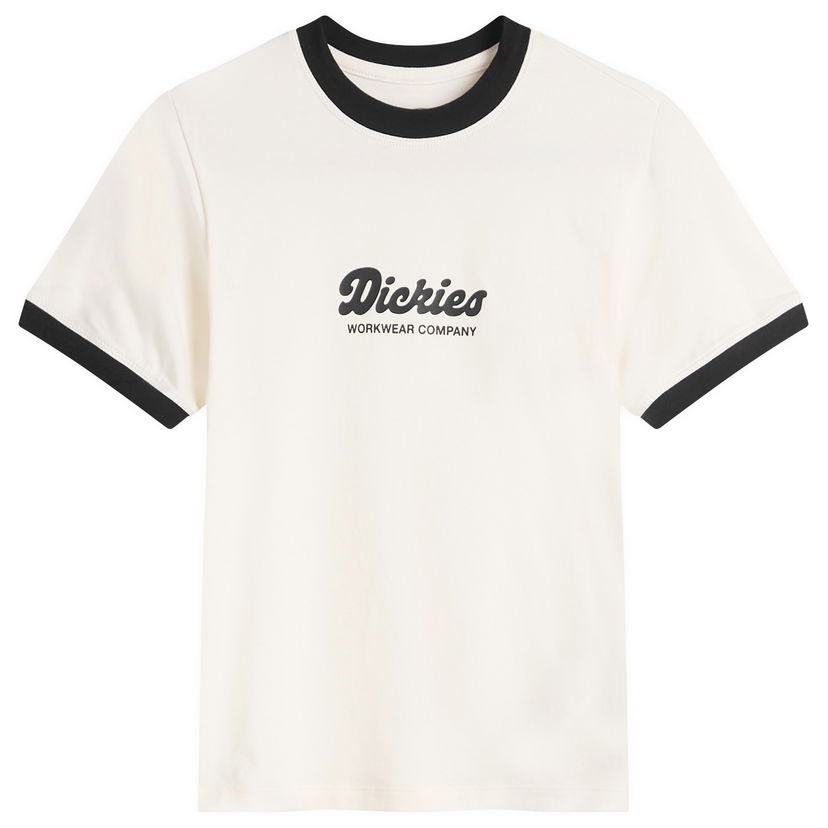 T-shirt Dickies Women's Lewistown Ringer T-Shirt, Size Large Vit | DK0A4Z8IC481