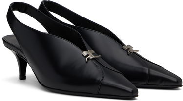 Sneakers och skor Courrèges Slingback Leather Heels Svart | 324SPP015CV0033, 3