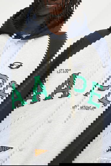 Bomberjacka AAPE by A Bathing Ape AAPE Main Zip Up Hoodie Grå | AAPSWMC323XAO, 3