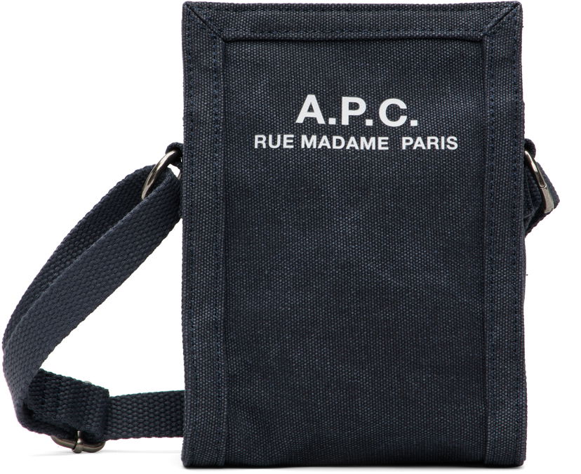 Ryggsäckar och väskor A.P.C. A.P.C. Recuperation Crossbody Phone Pouch Mörkblå | COHGV-H61931