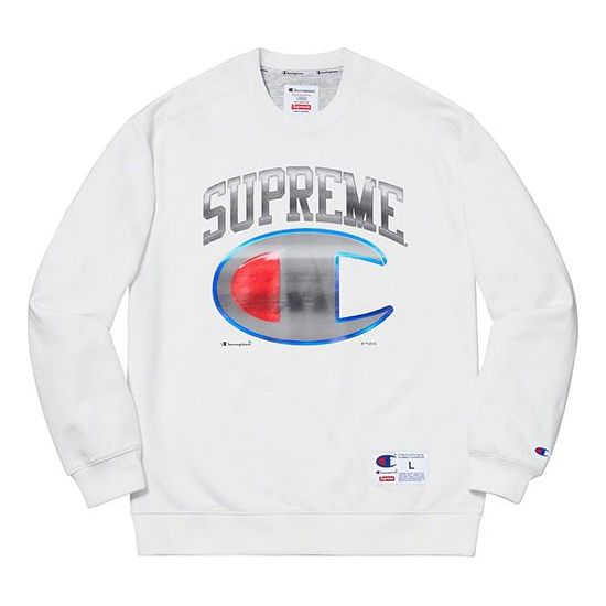 Sweater Supreme Chrome Crewneck Crossover Sweatshirt by Supreme x Champion Vit | SUP-SS19-10249