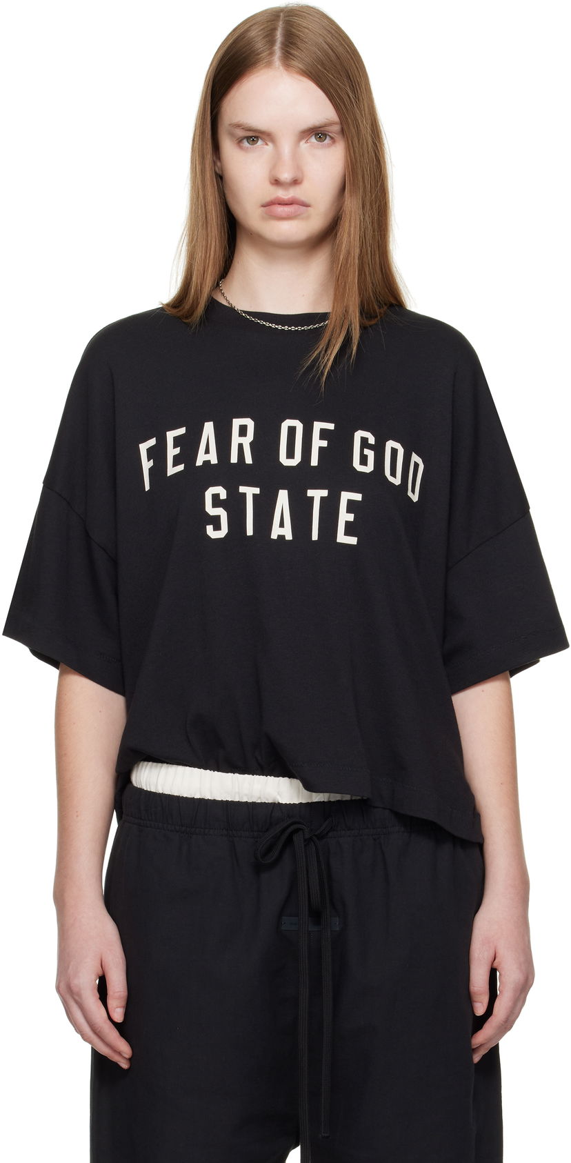 T-shirt Fear of God Fear of God ESSENTIALS Boxy T-shirt Svart | 125SP257160FW