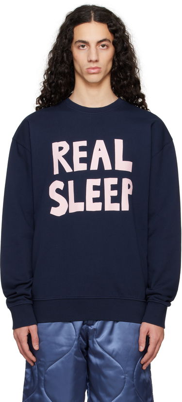 Sweatshirt JW Anderson JW Anderson 'Real Sleep' Sweatshirt Mörkblå | JW0219-PG1632, 0