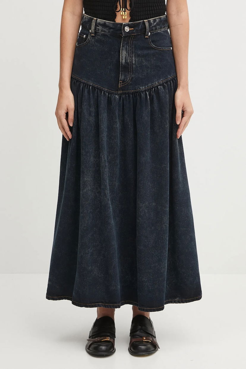 Kjol GANNI GANNI A-Line Maxi Denim Skirt Blå | J1759