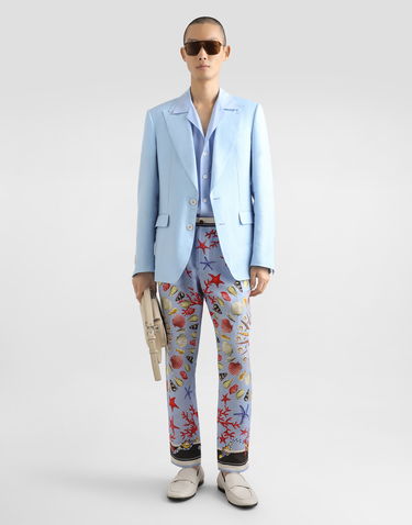 Jacka Dolce & Gabbana Dolce & Gabbana Sicilia Single-Breasted Linen Jacket Blå | G2UR6TFU4JBB1581, 1