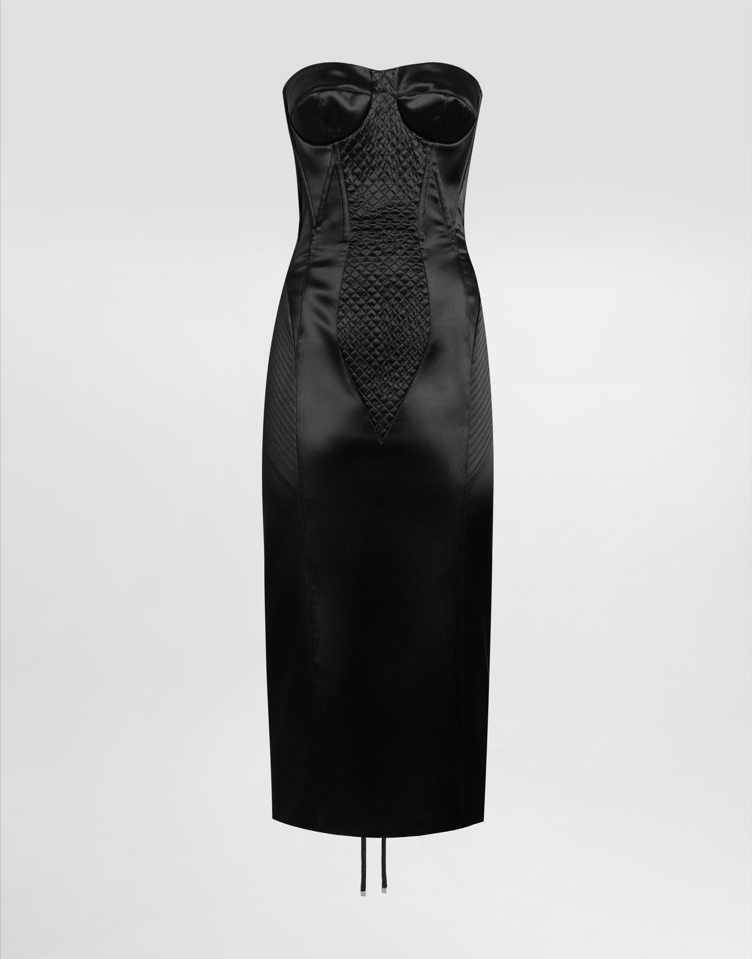 Klä Dolce & Gabbana Dolce & Gabbana Strapless Satin Corset Dress Svart | F6TUUTFURADN0000, 0