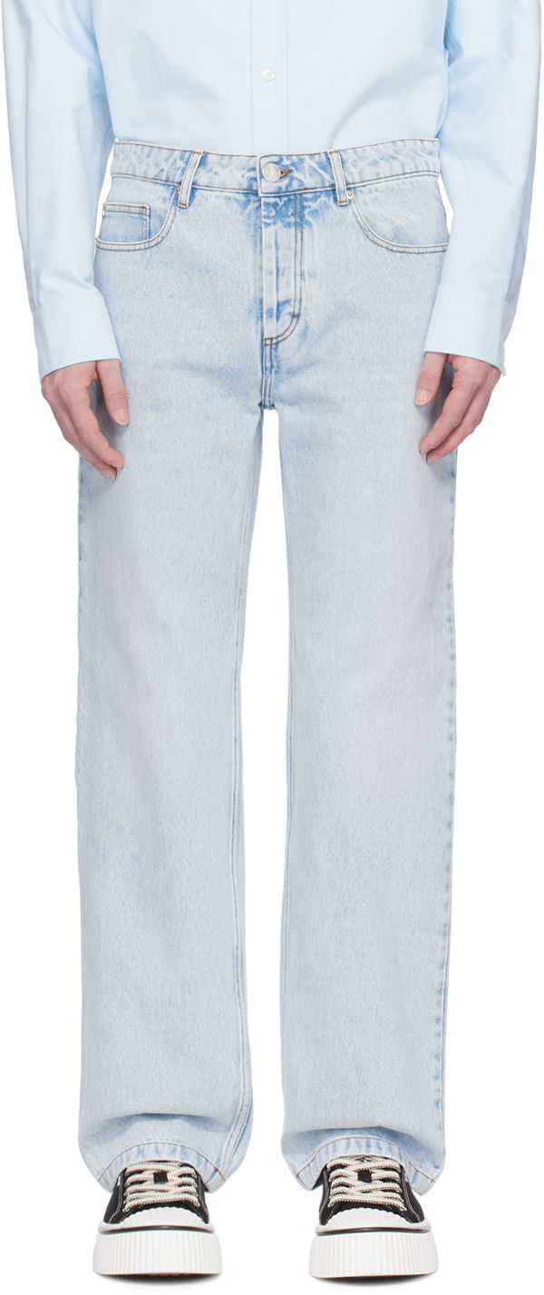 Jeans AMI Paris Classic-Fit Jeans Blå | UTR500.DE0027, 0