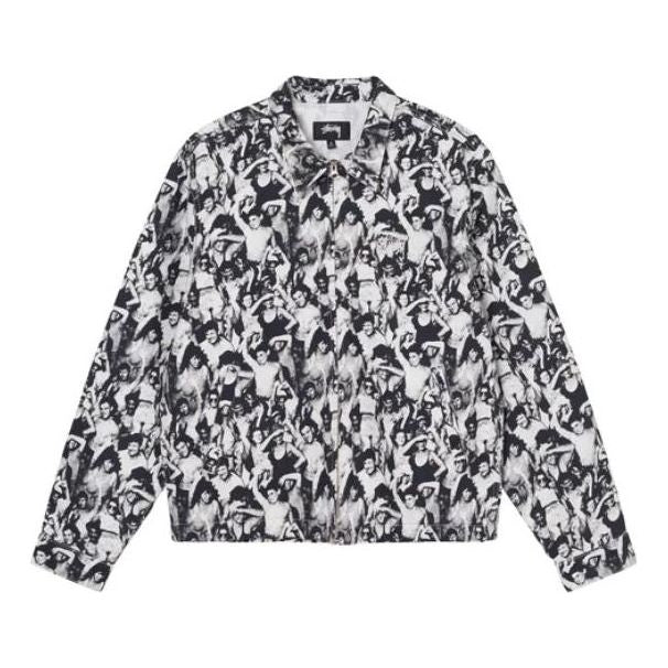 Jacka Stüssy Stussy Beach Mob Bing Print Jacket Svart | 115651
