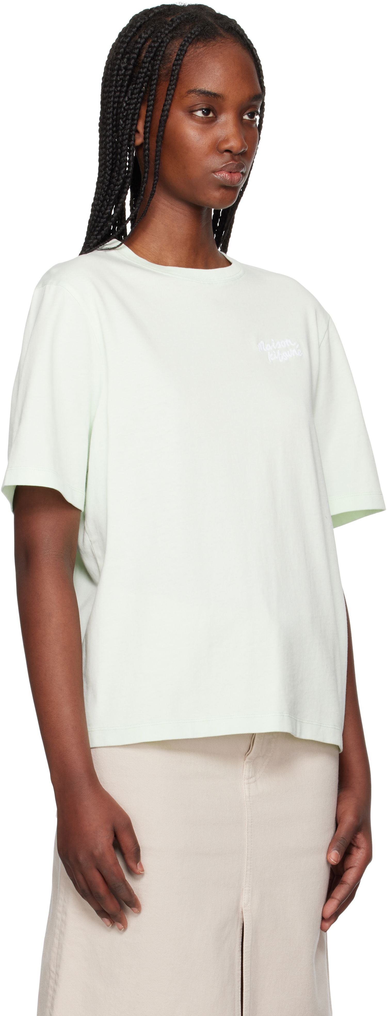 T-shirt MAISON KITSUNÉ Handwriting T-Shirt Vit | MW00126KJ0119, 1