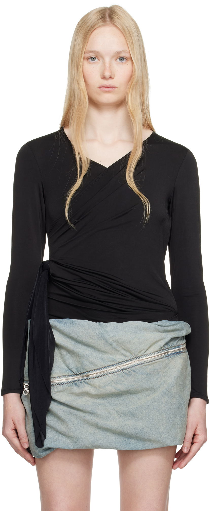 Kjol Diesel Diesel T-Crissy Wrap Top Svart | A18920 0BLBC