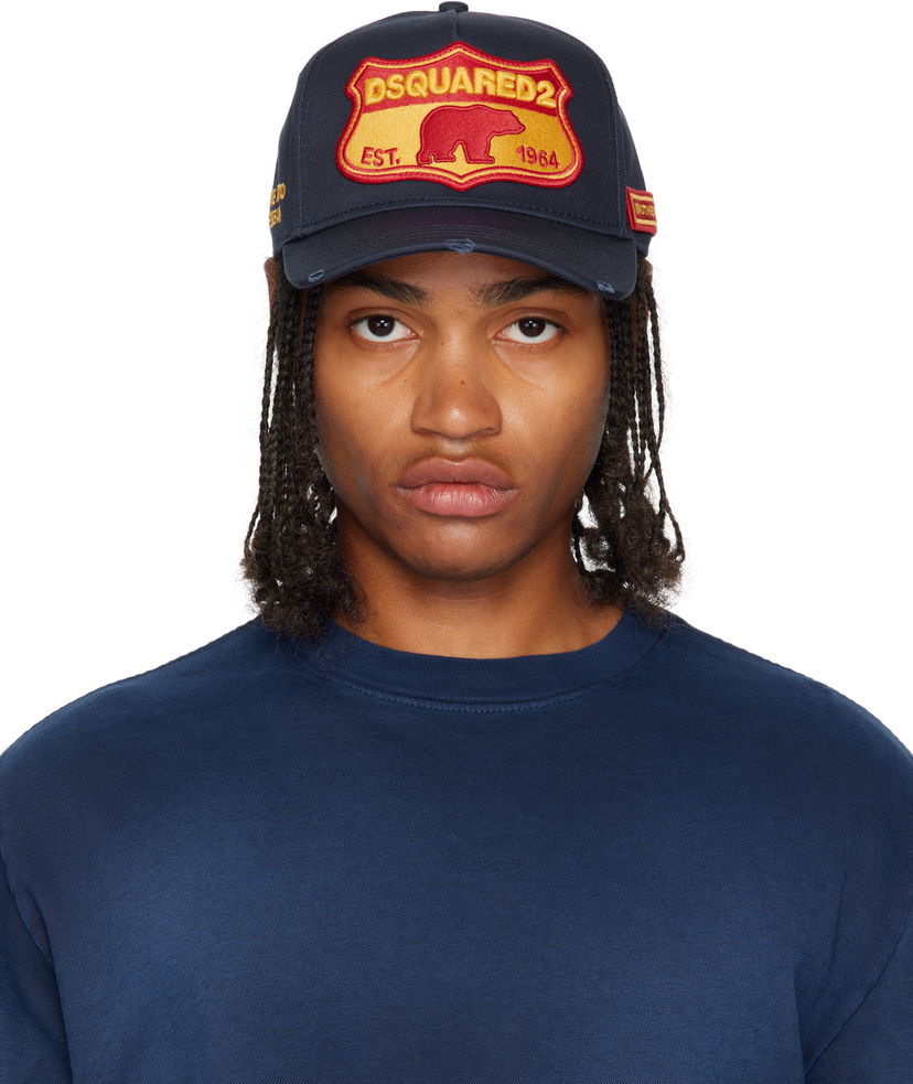 Keps DSQUARED2 Dsquared2 Baseball Cap with Patch Mörkblå | BCM0493 05C00001 3073