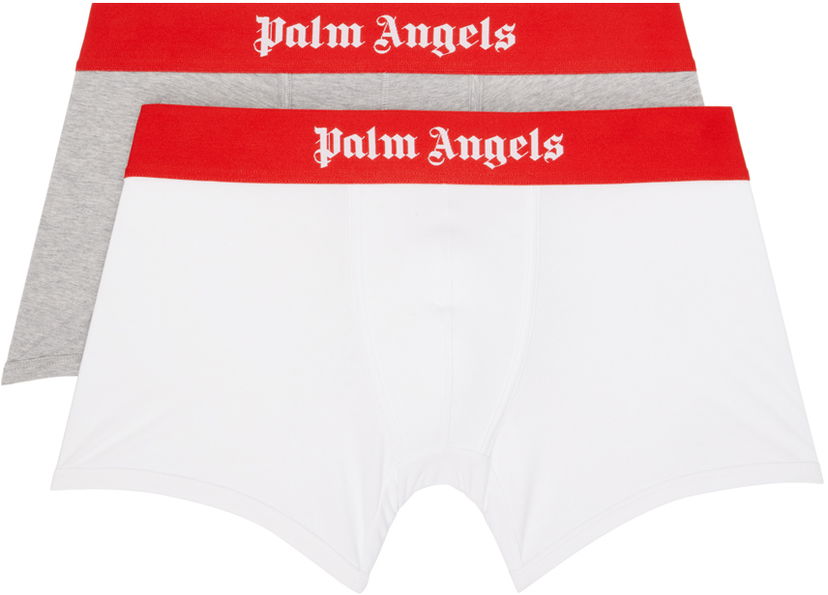 Boxare Palm Angels Palm Angels Two-Pack Boxers Vit | PMUH002S23FAB0058425