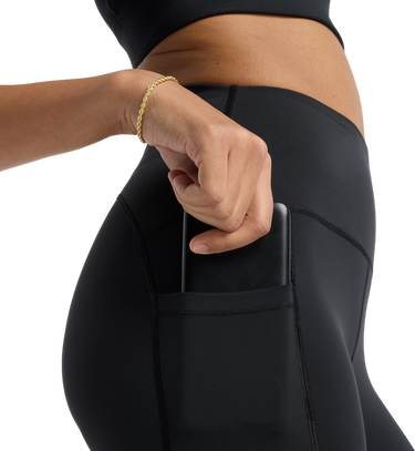 Damasker New Balance New Balance Sleek Pocket High Rise Legging 25" Svart | wp5126-8bk, 2