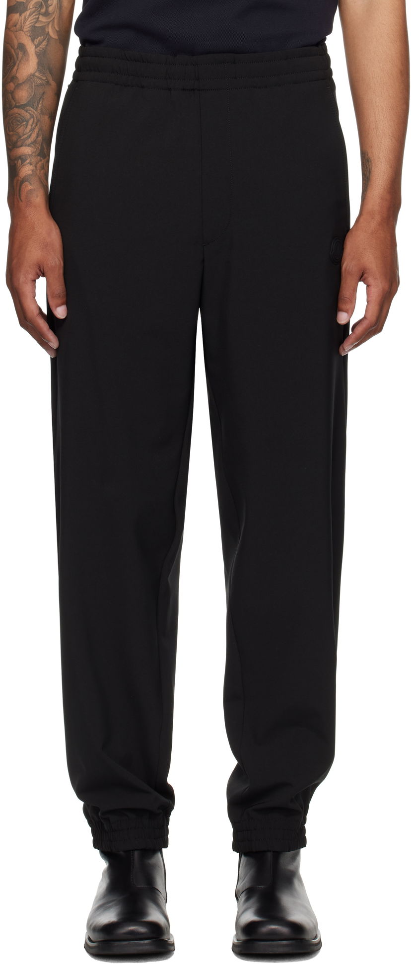Träningsbyxor Moncler Moncler Logo Jogging Pants Svart | K20912A00012598PM