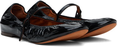 Kläder LANVIN Lanvin Mary Jane Glossy Leather Ballerinas Svart | FW-BAMB05-GLOS-H24, 3