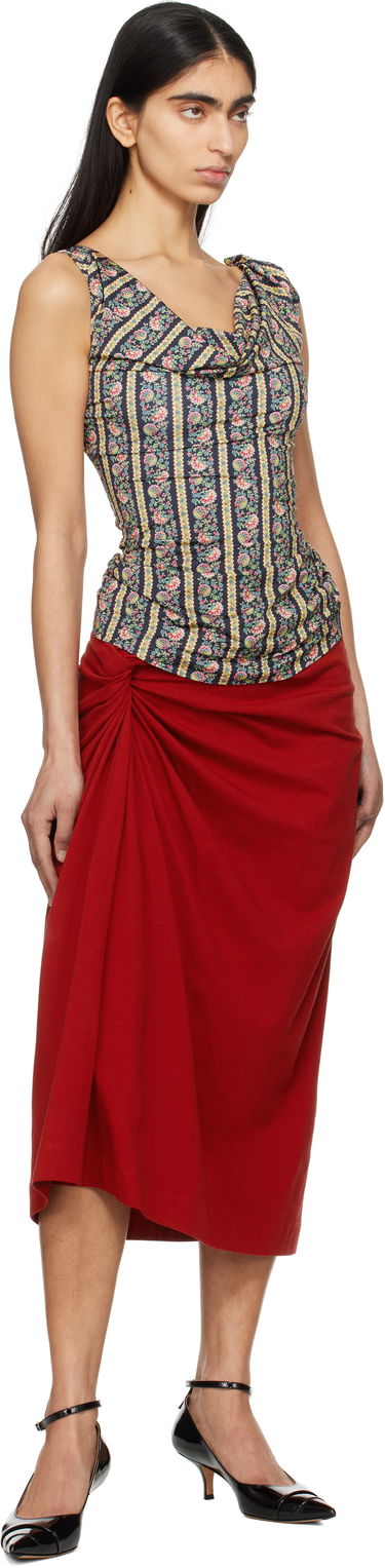 Linne Vivienne Westwood Vivienne Westwood Ginnie Floral Jersey Sleeveless Top Svart | 16030007-J008A-, 3