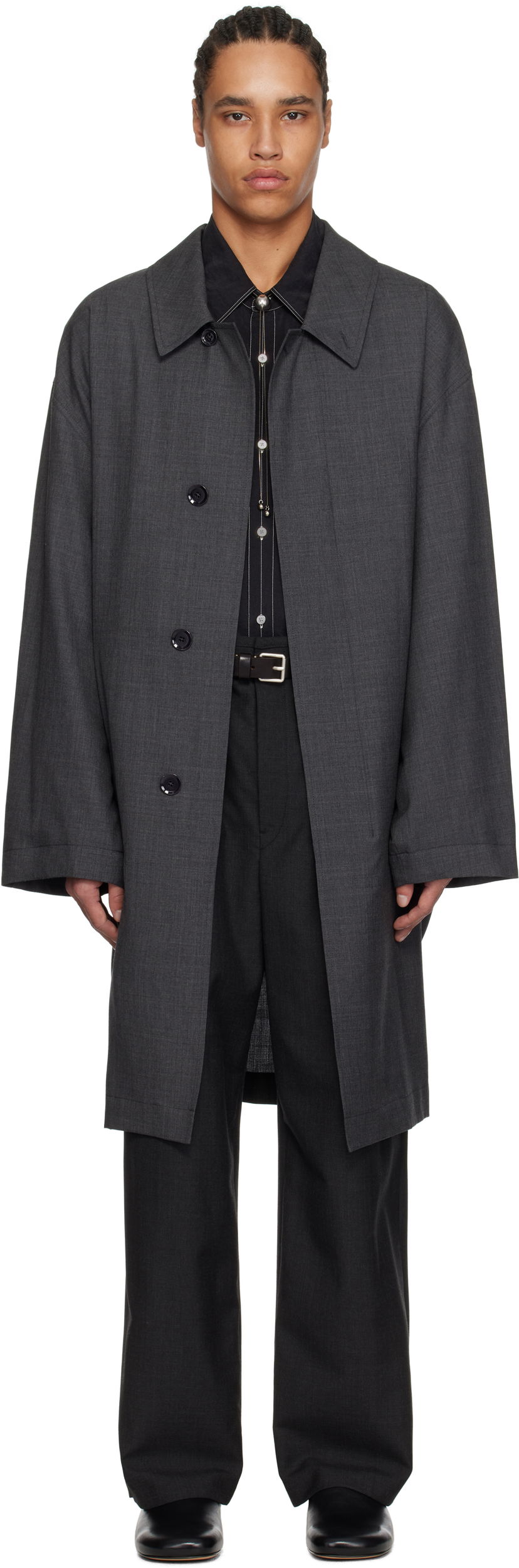 Rockar LEMAIRE LEMAIRE Light Tailored Coat Grå | CO1099 LF1386