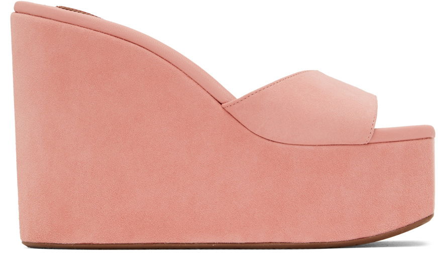 Kläder Alaïa ALAÏA Platform Wedge Mules Rosa | AA3M051C0C05, 0