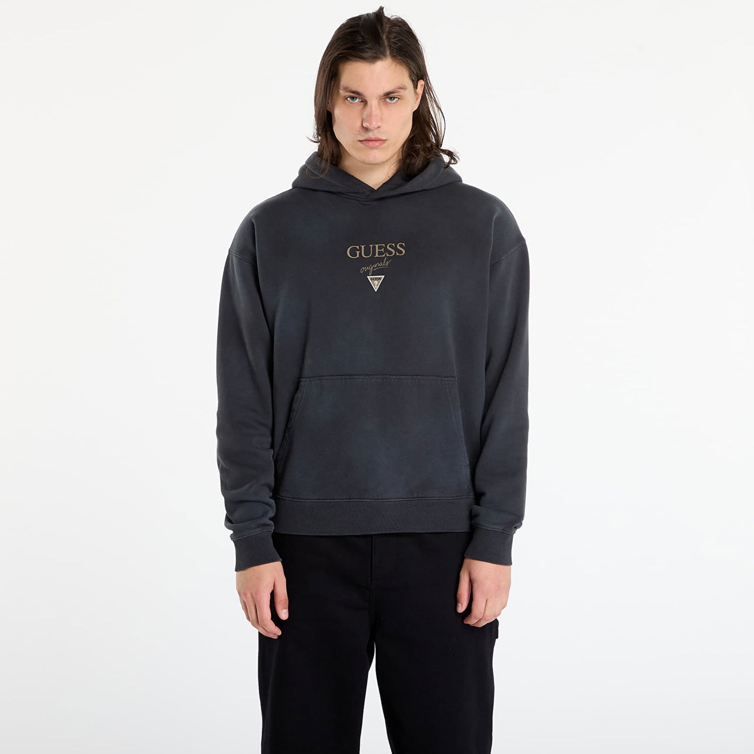 Sweatshirt GUESS Baker Loguess Originals Hoodie Svart | M5BQ42K4110-JTMU, 0