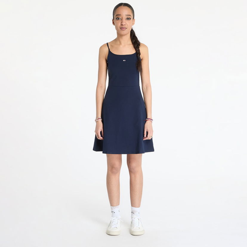 Klä Tommy Hilfiger Tommy Jeans Essential Strap Dress Mörkblå | DW0DW21354 C1G