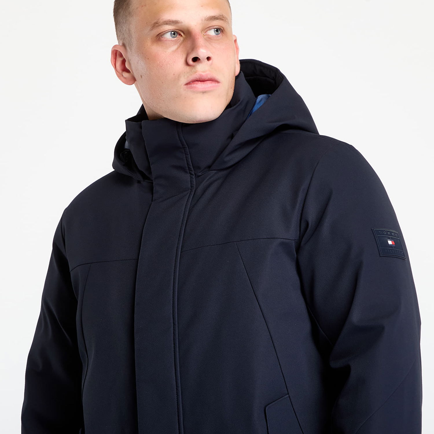 Jacka Tommy Hilfiger Jacket Tech Hooded Padded Parka Desert Sky Mörkblå | MW0MW41362-DW5, 1