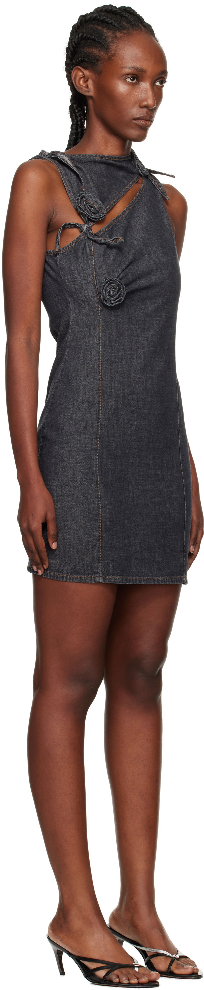 Klä Coperni Flower Denim Minidress Grå | COPR158F2046, 1