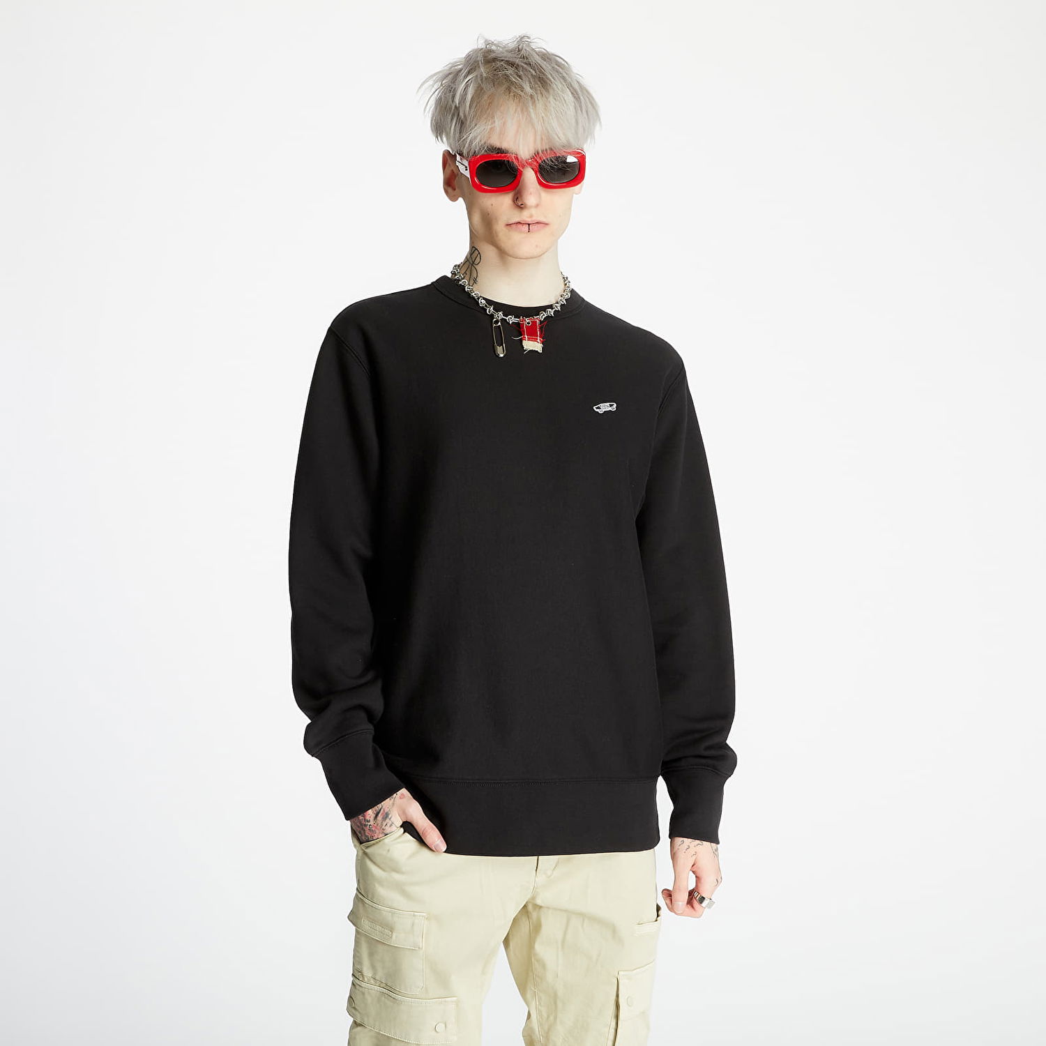 Sweatshirt Vans Vault OG Crew Fleece Svart | VN0A5FFCBLK1, 0