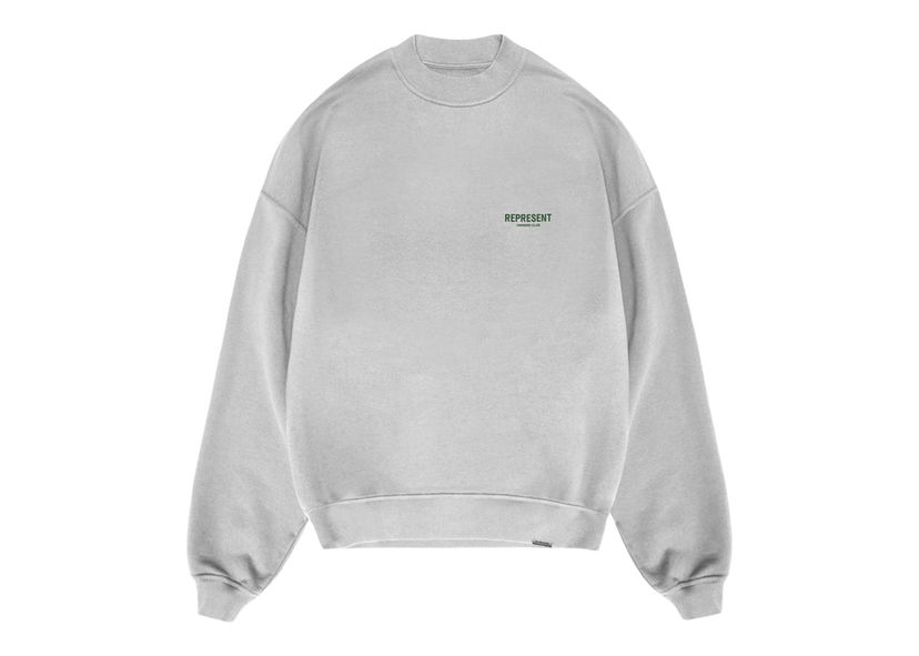 Sweater Represent Clo Represent Owner's Club Sweater Ash Grey/Racing Green Grå | M04159-158