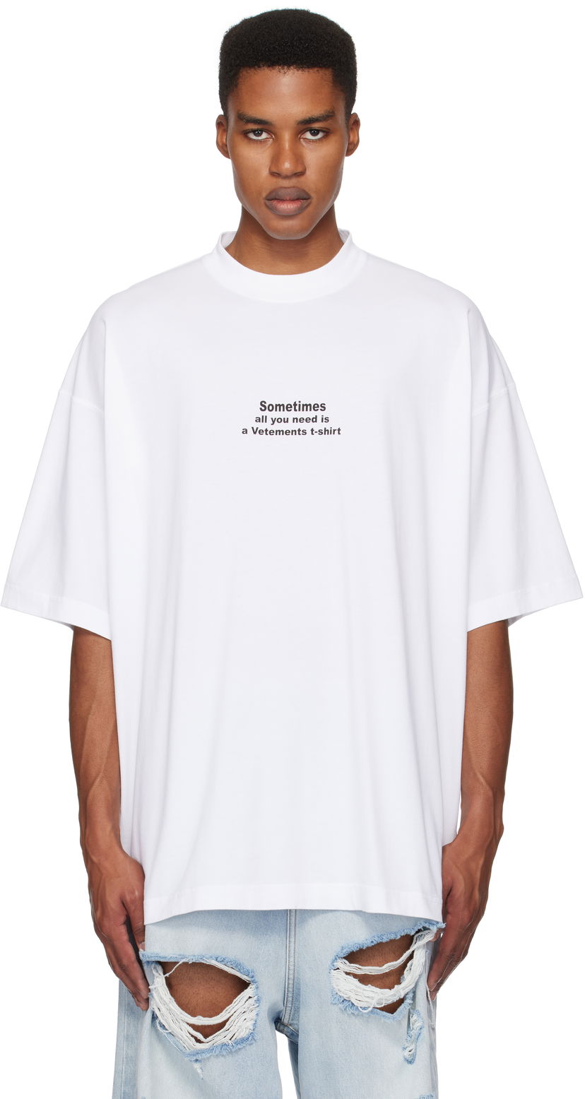 T-shirt VETEMENTS 'All You Need' Oversized T-Shirt Vit | UA66TR690W