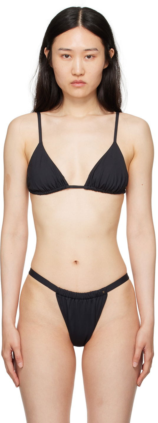 Badkläder Anine Bing ANINE BING Brielle Women's Triangle Bikini Top Svart | A-11-10282-BLK26