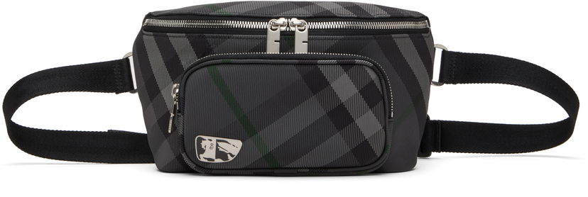Midjeväska Burberry Grid Belt Bag Svart | 8097411