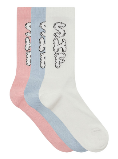 Strumpor Sky High Farm 3 Pack Cloud Logo Sock Flerfärgad | SHF03K003 1