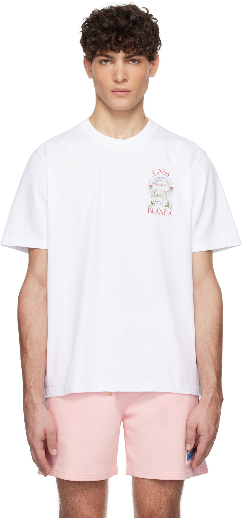 T-shirt Casablanca 'Le Passage' Print T-Shirt Vit | U-MPS25-JTS-001-07