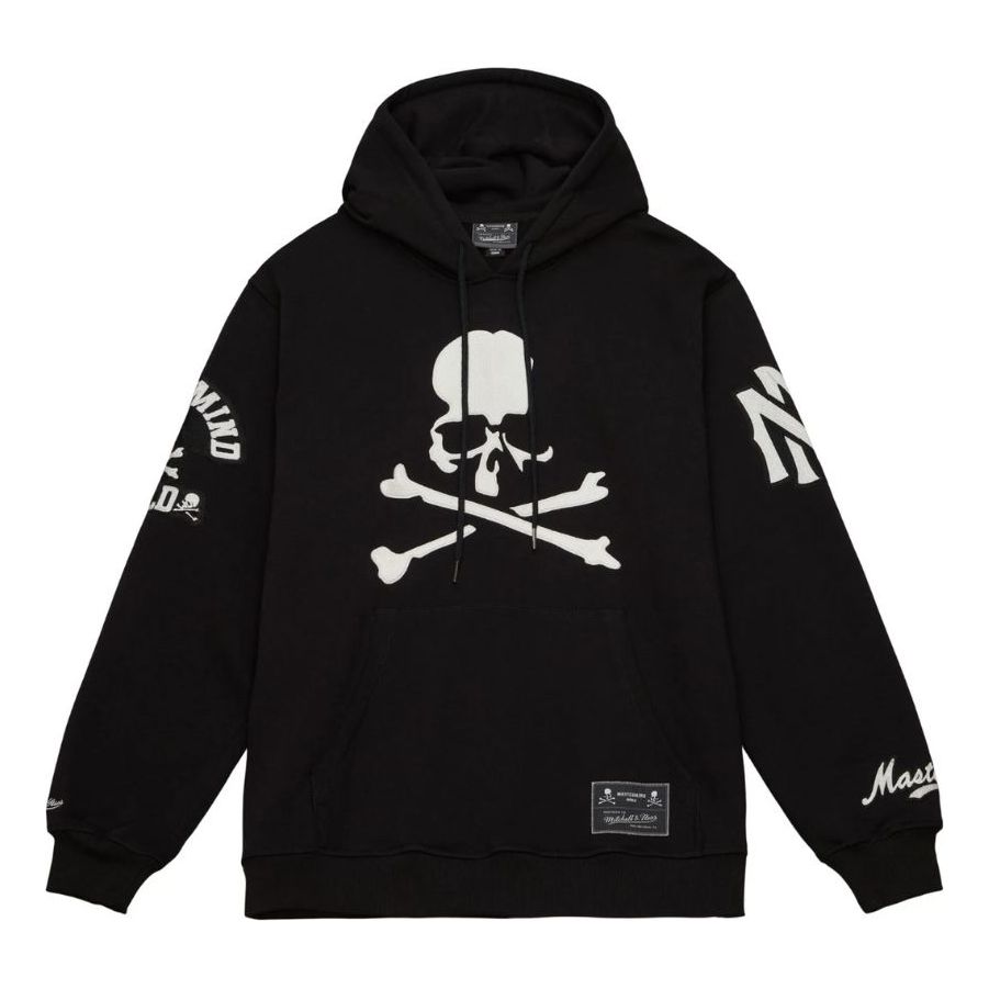 Sweatshirt Mitchell & Ness Mitchell & Ness x Mastermind World Skull Logo Print Hoodie Svart | OJPO7532-CLBYYPPPBLCK, 0