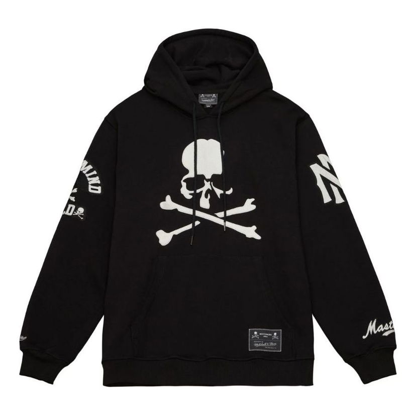 Sweatshirt Mitchell & Ness Mitchell & Ness x Mastermind World Skull Logo Print Hoodie Svart | OJPO7532-CLBYYPPPBLCK