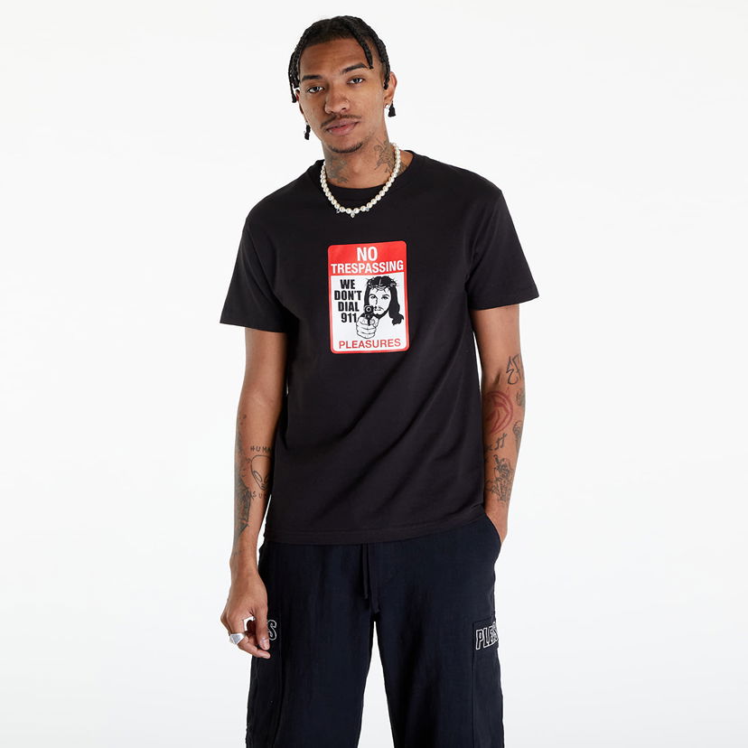 T-shirt Pleasures Trespass T-Shirt Svart | P24SP053 BLACK