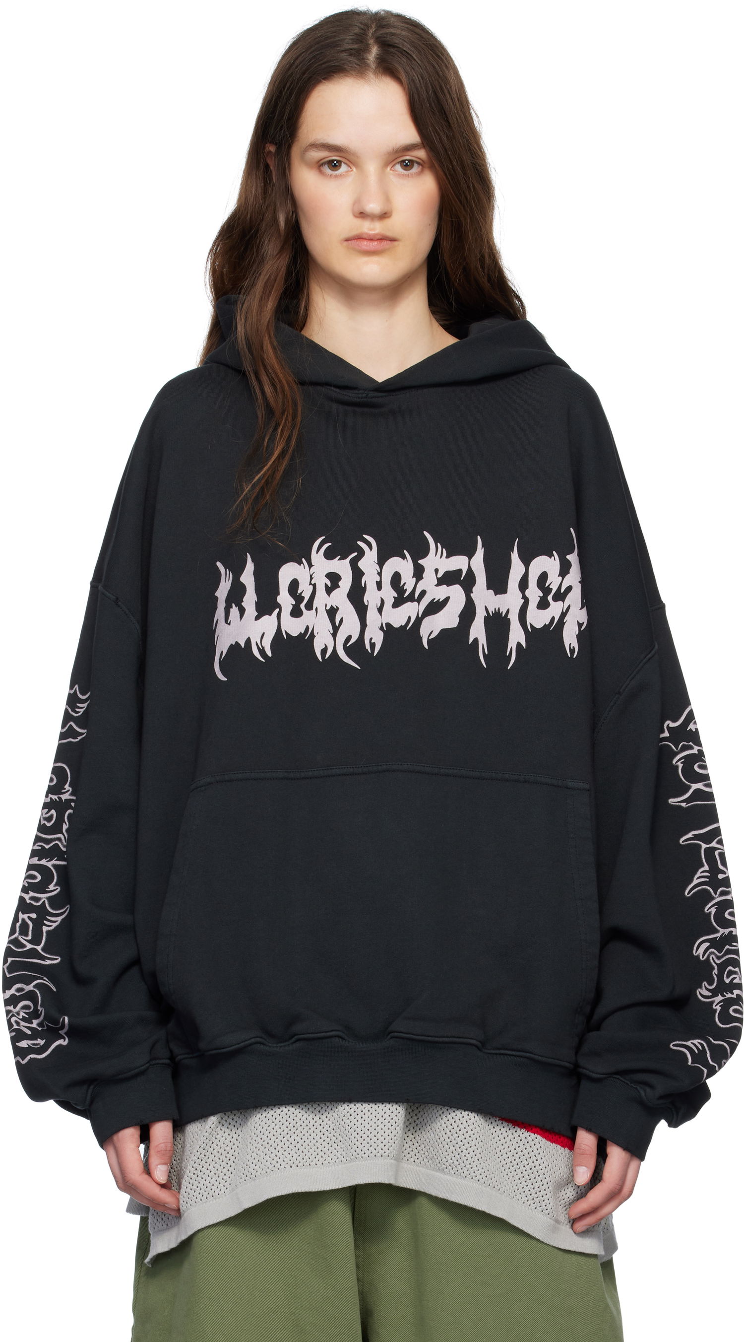 Sweatshirt 032C 032c Faithless Oversized Hoodie Svart | S25-URC-0631-050-W, 0