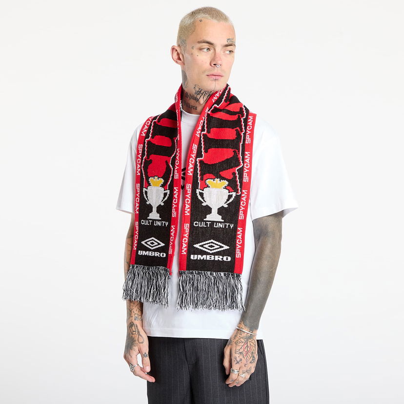 Halsduk Umbro Cult Unity SPYCAM Knitted Fringe Scarf Flerfärgad | UBMW232YA11 BLK0042