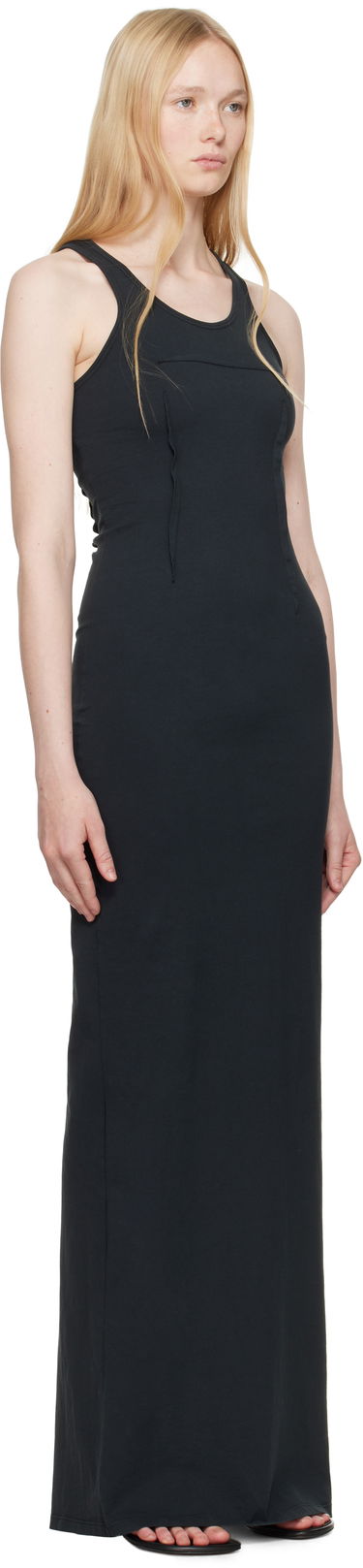 Klä Maison Margiela MM6 Maison Margiela Heavy Cotton Jersey Maxi Dress Svart | S62DG0048 M20108, 1