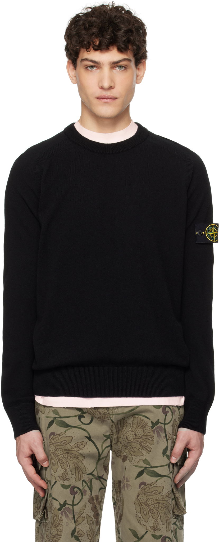 Sweater Stone Island Stone Island Light Geelong Wool Sweater Svart | K1S15 5100045 S00B4