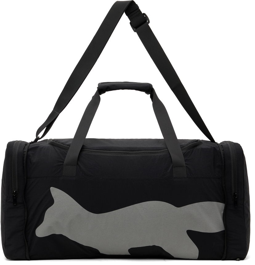 Resväska MAISON KITSUNÉ Maison Kitsuné Flash Fox Weekender Packable Duffle Bag Svart | OM05175WQ4034