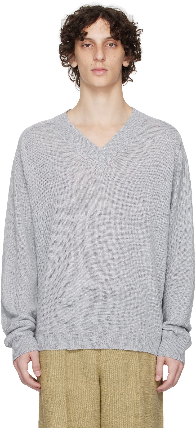 Sweater OUR LEGACY Our Legacy Rue V-Neck Sweater Grå | M2253RB