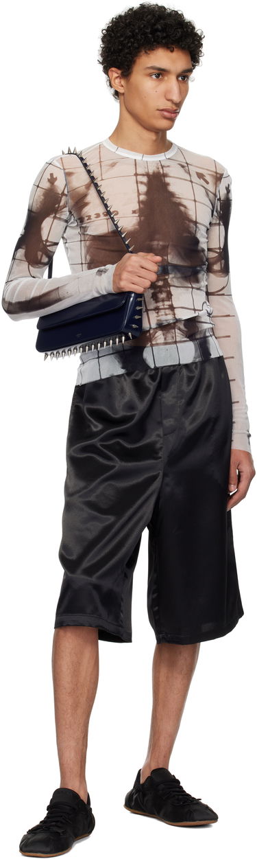 T-shirt Jean Paul Gaultier Jean Paul Gaultier 'The Squeletor' Mesh Long Sleeve Top Vit | 25/33-F-TO241-T580-0100, 3