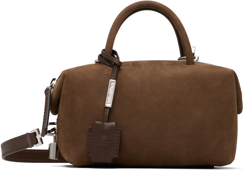 Handväska Max Mara Max Mara Suede Holdall Bag Brun | 2524516161600
