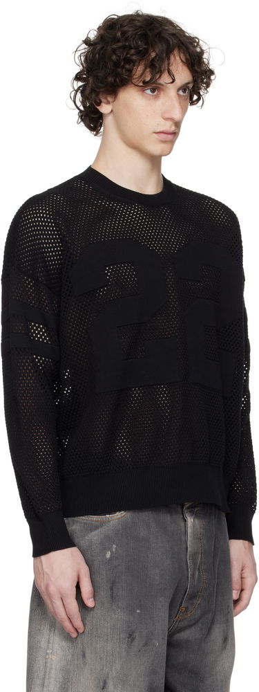 Sweater AMIRI AMIRI '22' Mesh Crewneck Sweater Svart | AMKNCW1040, 1