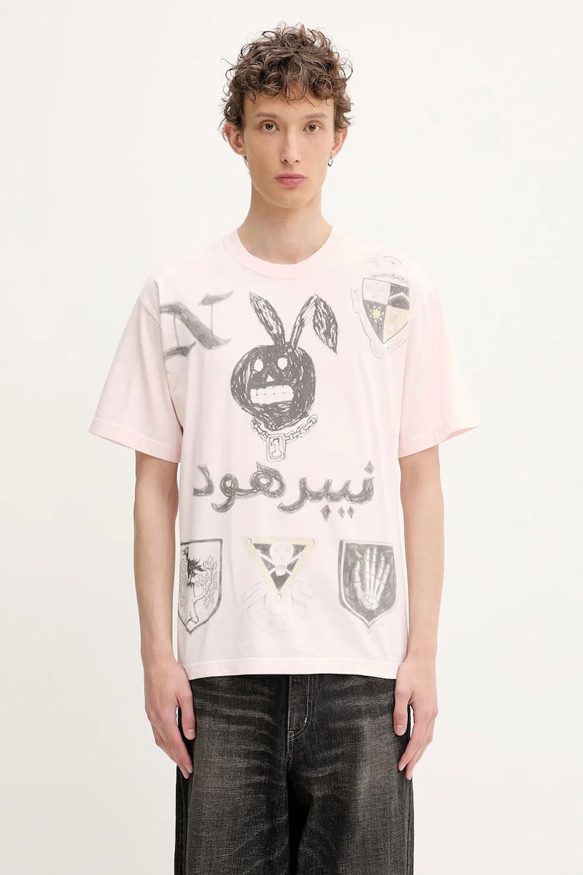 T-shirt Neighborhood NEIGHBORHOOD NH . TEE SS-17 Print T-Shirt Rosa | 251PCNH.ST17
