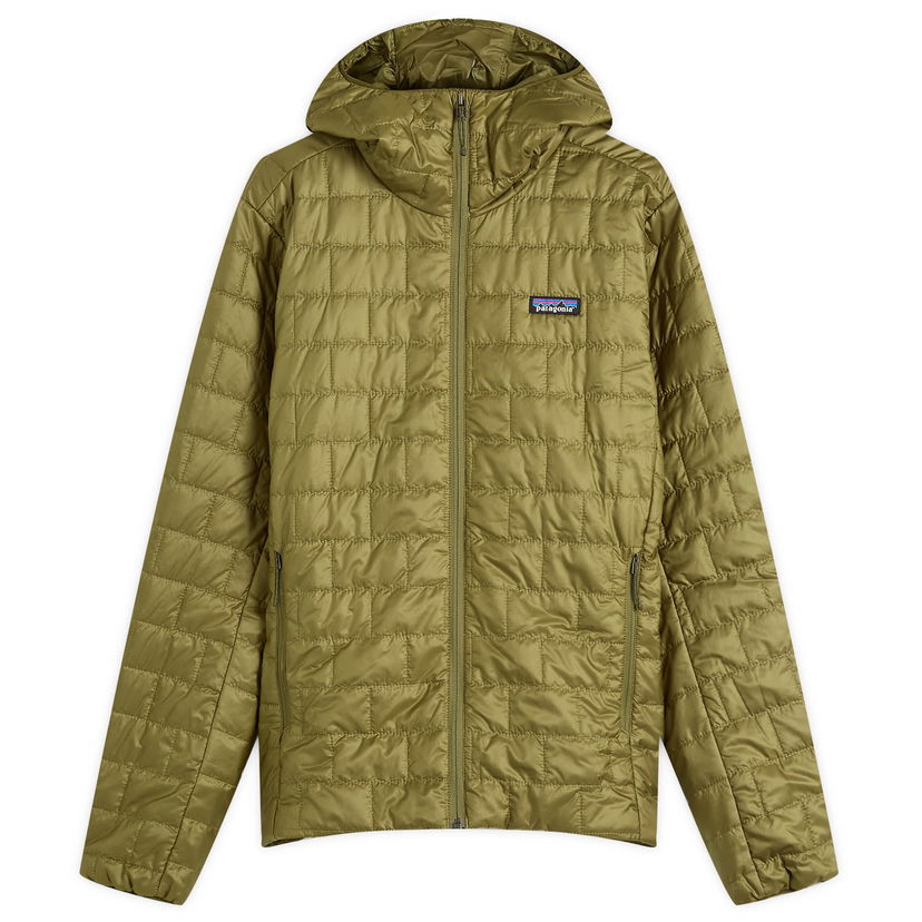 Pufferjacka Patagonia Men's Nano Puff Hooded Jacket, Size Small Grön | 84223-PNDG