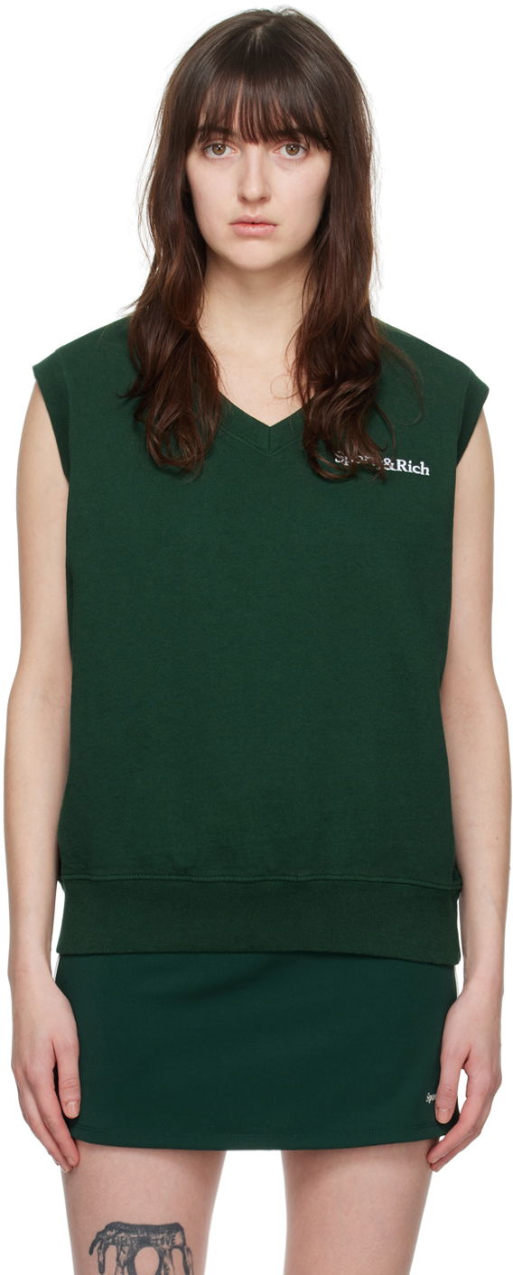 Väst Sporty & Rich Serif Vest Grön | VNAW2313FO