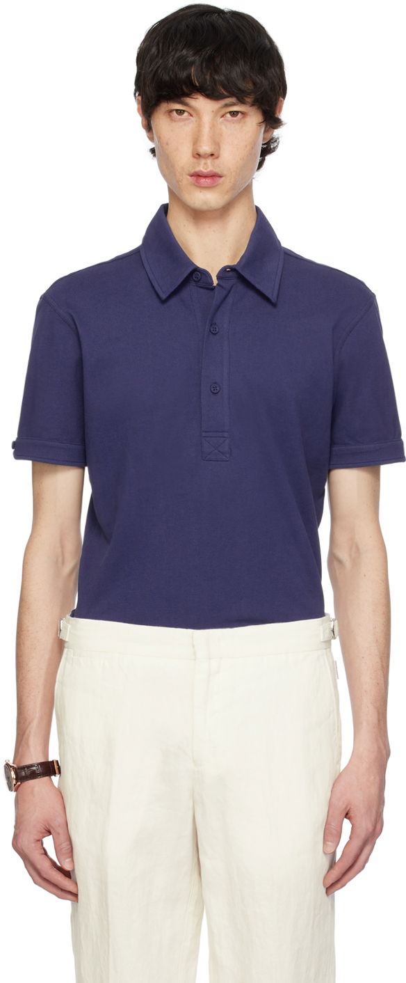 Polotröja Orlebar Brown Sebastian Polo Mörkblå | 278727